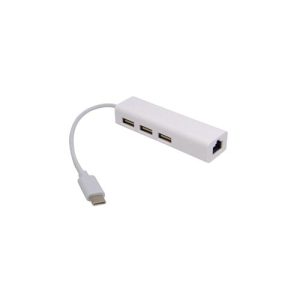 USB-CM A ETHERNET RJ-45 HUB-3-AH BLCO CABLE 10CM ADAPTADOR LAN USB 3.1