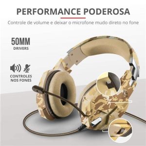 Audifonos TRUST GXT322D CARUS HEADSET DESERT - 22125