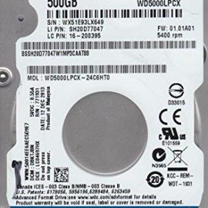 Disco Duro Western Digital 500GB 2.5" Blue 16MB Sata 6GB/S 5400RPM WD5000LPCX