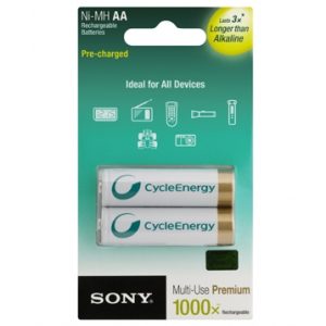Batería pack 2 Unidades tipo AA 2500 mah pre cargadas - NH-AA-B2GN - Sony