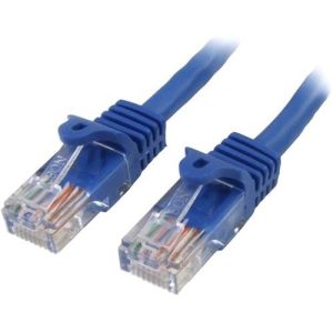 STARTECH Cable de 3m Azul de Red Fast Ethernet Cat5e RJ45 sin Enganc - 45PAT3MBL