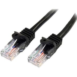 Cable de Red de 0 5m Negro Cat5e Ethernet RJ45 sin - 45PAT50CMBK - STARTECH