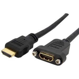 STARTECH Cable HDMI de 91cm para montaje en Panel - Hembra a Macho - HDMIPNLFM3