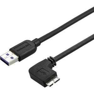 STARTECH Cable delgado de 0 5m Micro USB 3.0 acodado a la derecha - USB3AU50CMRS