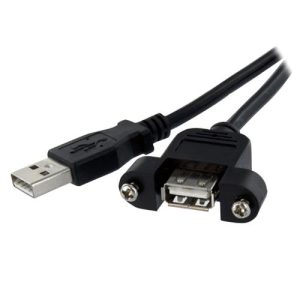 Cable Alargador de 30cm USB 2.0 de Alta Velocidad para Mo - USBPNLAFAM1 - STARTE