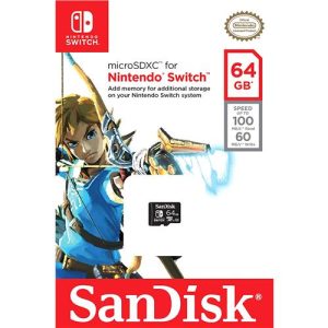 Memoria SanDisk 64GB MicroSDXC UHS-I Card  Nintendo Switch  100 MB/ - SDSQXAT-06